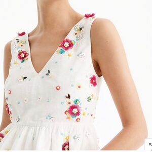 NWT Hand Embroidered Beaded White Dress